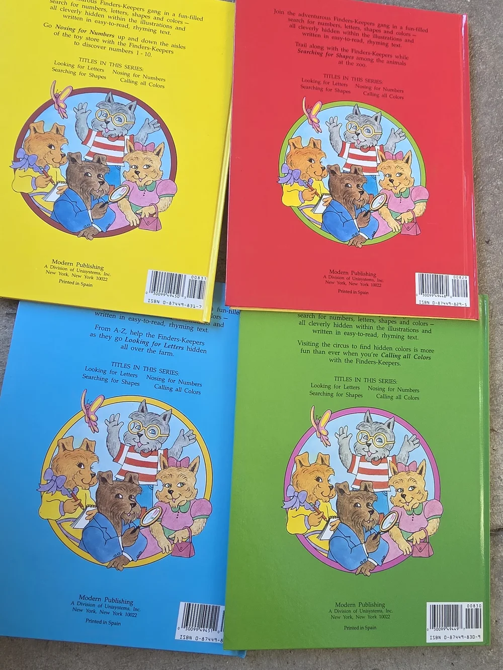 Finders Keepers Kids Activity Books - Yellow, Blue, Green, Orange Covers